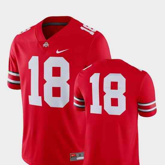 Men Ohio State Buckeyes 18 Scarlet College Football 2018 Game Jersey